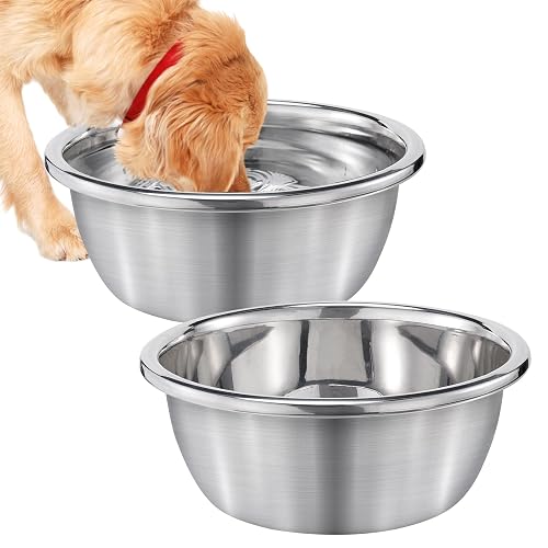 MEWTOGO 2Pcs 1.3 Gallons Food Grade Stainless Steel Large Dog