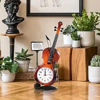 Relógio Despertador em Formato de Violino com Suporte Decorativo