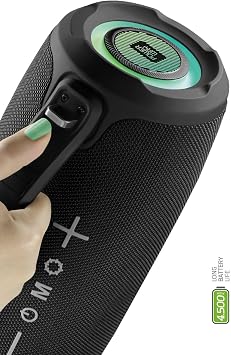 Bigbox 40W Bluetooth Hoparlör, Çift Bass, USB, Hafıza Kartı, Aux, FM, LED Işıklı, Hi-Fi Ses, Siyah