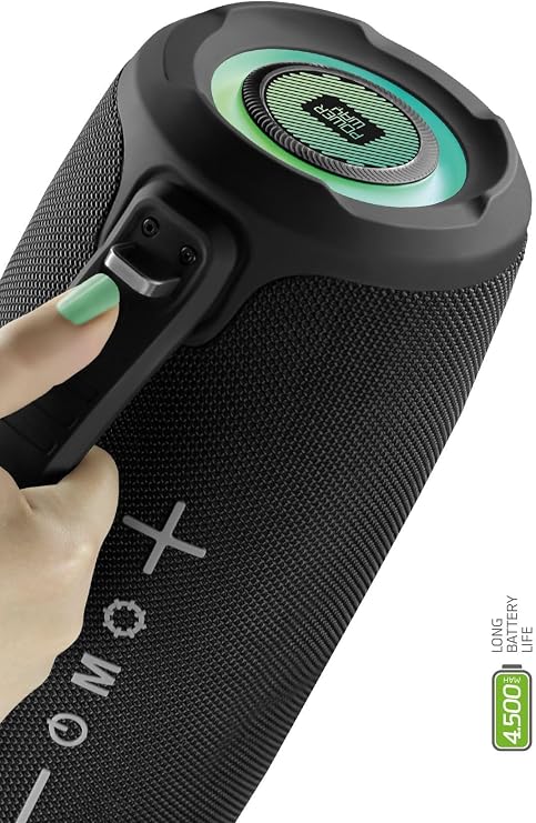 Bigbox 40W Bluetooth Hoparlör, Çift Bass, USB, Hafıza Kartı, Aux, FM, LED Işıklı, Hi-Fi Ses, Siyah