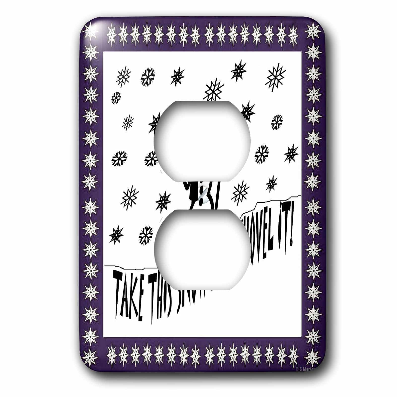 Snow and Pelle IT plaque pour salon chaleureux avec 2 prises de courant 3dRose