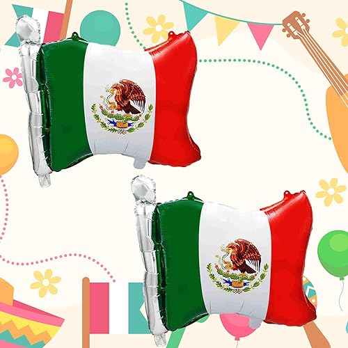 Miniatura 4 de 14 globos de aluminio para fiesta del Día de la Independencia de México, globos de aluminio Viva México Mylar para fiesta de cumpleaños temática del