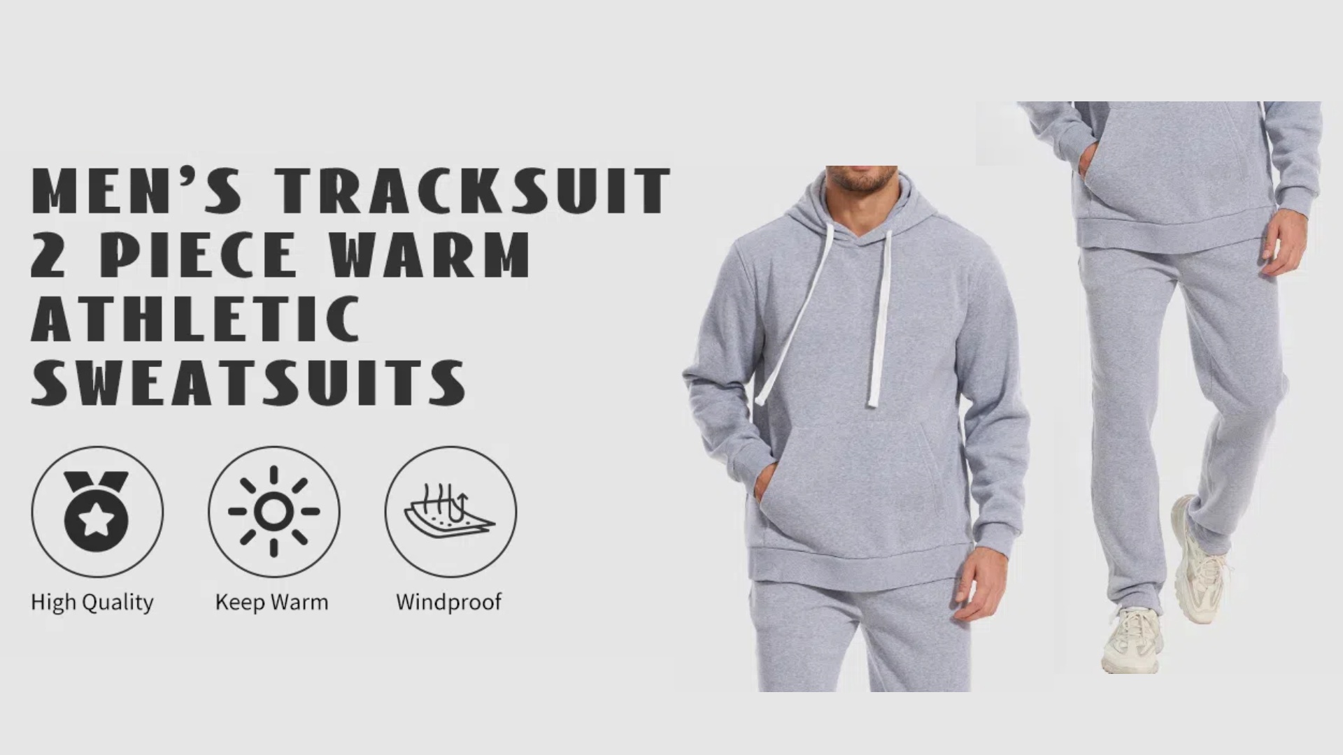 Herren Sweatsuit-Set 2-teilig – Lässiger Jogginganzug Mit Pulli & Hose Für Sport & Alltag