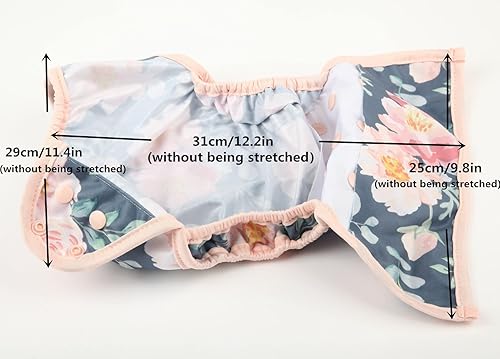 Miniatura 5 de Pañal para bebé, talla única, 8 libras a 36 libras (flores rosas)