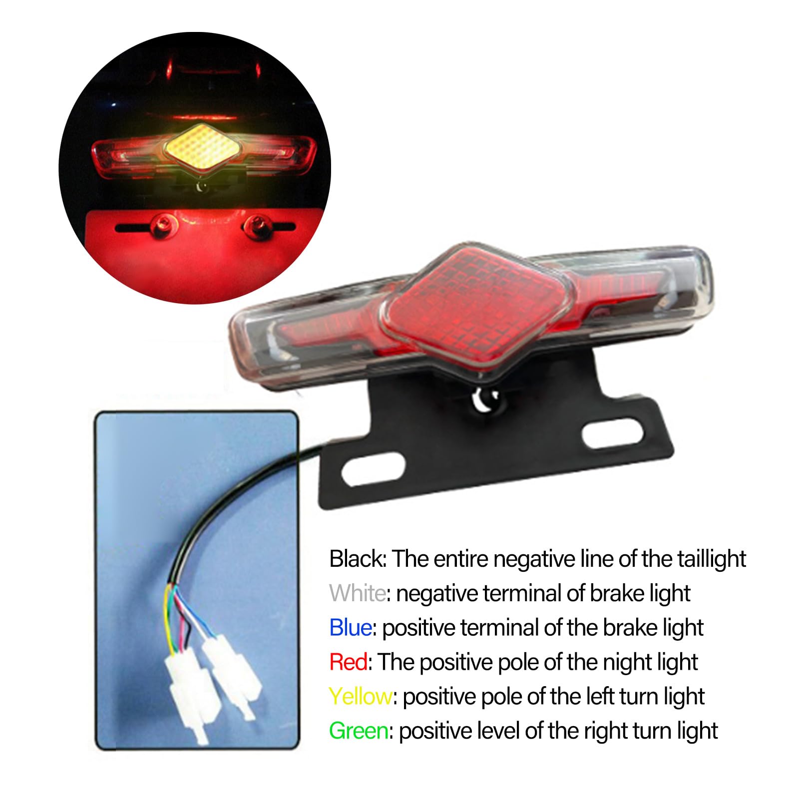 Electric Bicycles Rear Lamp Night Cycling Warning Taillights Waterproofs LED Electric Bike Turn Signals Tail Light