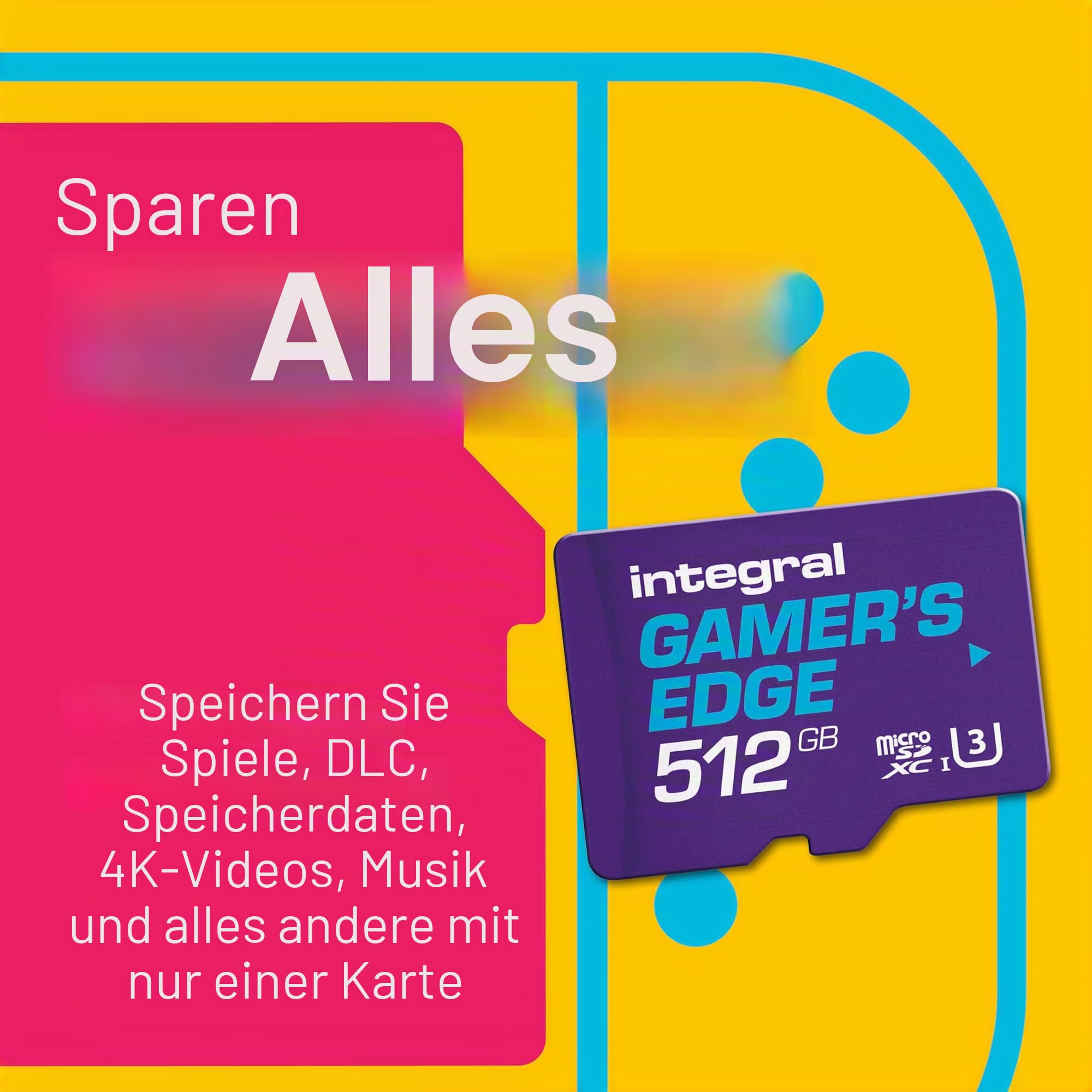 Integral 512GB Gamer's Edge Micro SD Card für die Nintendo Switch - Schnelles Laden & Speichern von Spielen Speichern von Spielen DLC & Daten Entwickelt für Nintendo Switch – Bild 4