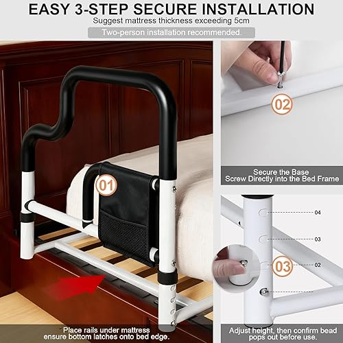 Miniatura 6 de Rieles de cama para la seguridad de adultos mayores