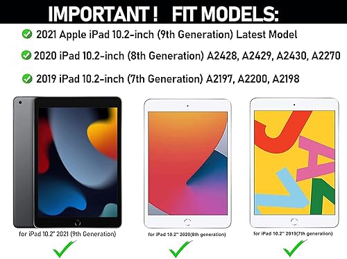 Miniatura 2 de LTROP Funda Linda para Niños para iPad de 987 Generación (10.2 Pulgadas, 202120202019), Funda Protectora para iPad 10.2" con Correa para el Hombro,