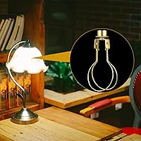 Vista 7 de Honoson 2 Piezas Pantallas de Bombilla Adaptador de Clip para Bombilla Incluye Remate y Niveladores de Pantalla para Reemplazo (Dorado y Plateado)