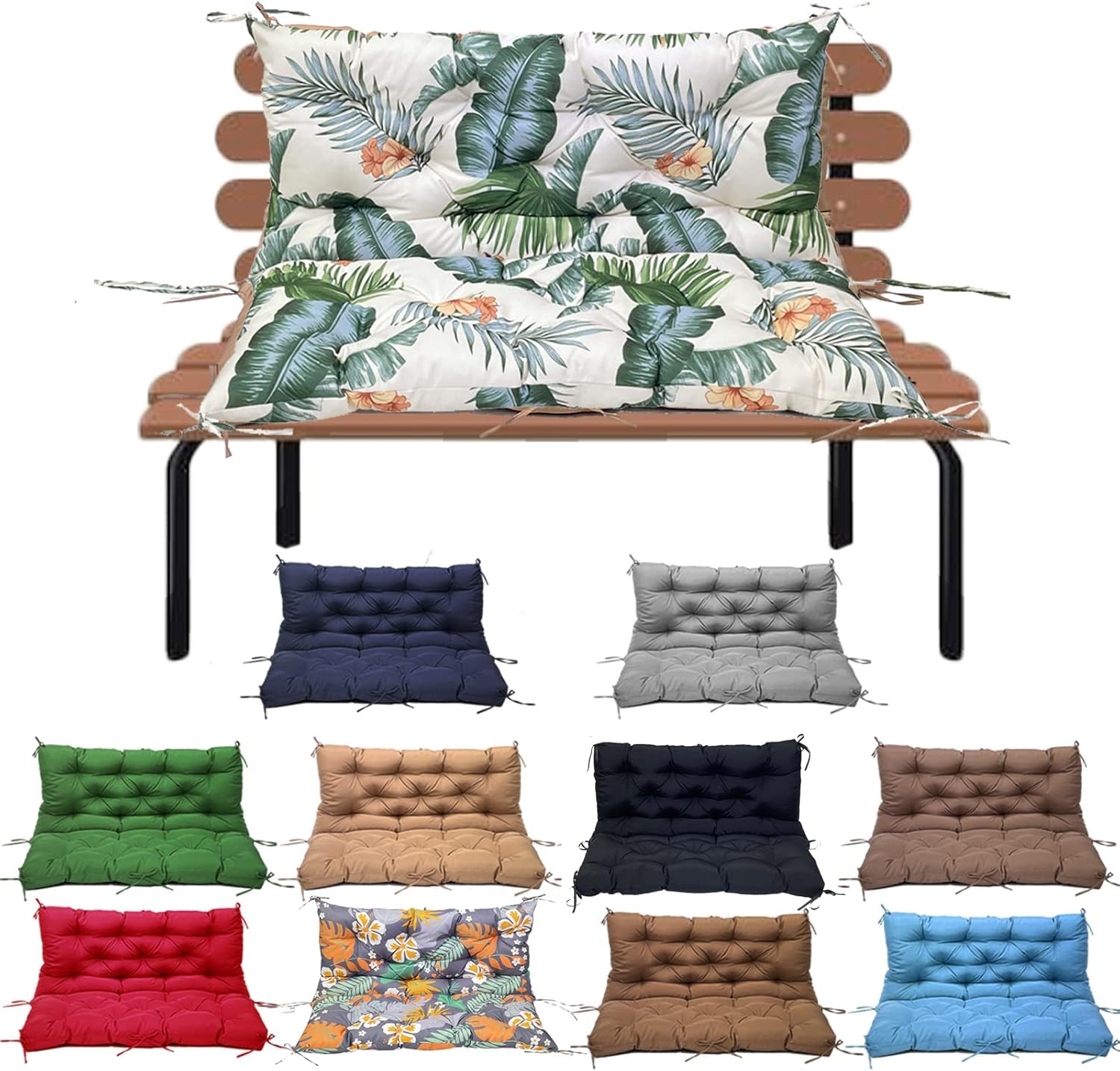 IPAUSE Outdoor Swing Cushion, Waterproof Porch Swing