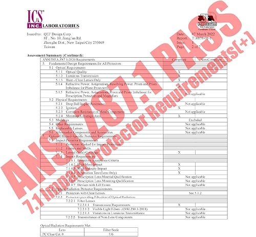 Miniatura 3 de HTS HUNTERSKY Ballistic Tactical ANSI Z87.1+ Impact Protection Anti Fog Shooting Glasses Military Grade Airsoft Range