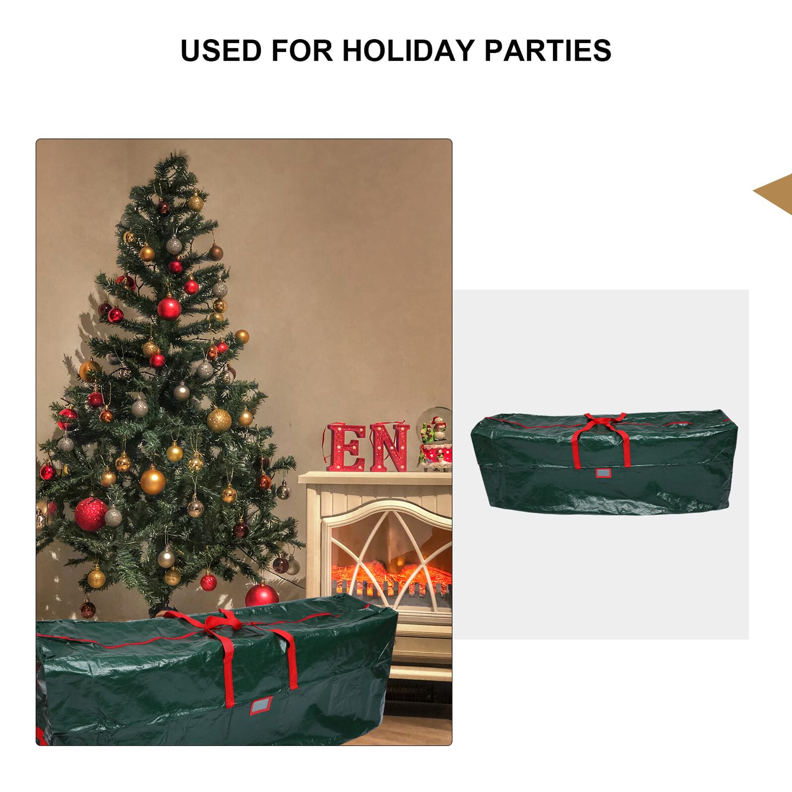 GLEAVI Aufbewahrungstasche für Weihnachtsbaum Weihnachtsbaumbeutel aus Hochwertigem Material Zusammenklappbar und Platzsparend für Transport und Aufbewahrung