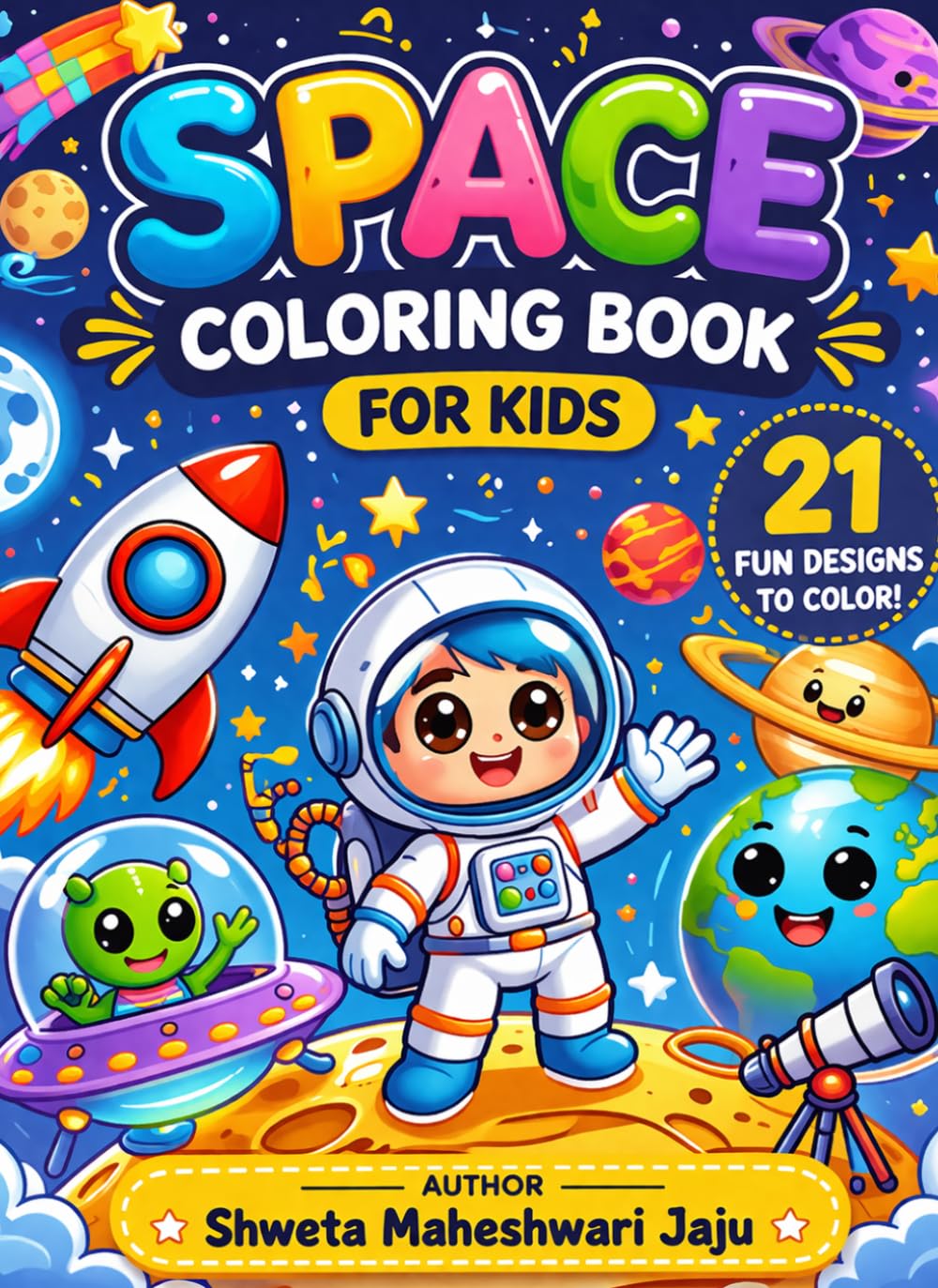 Space colouring book