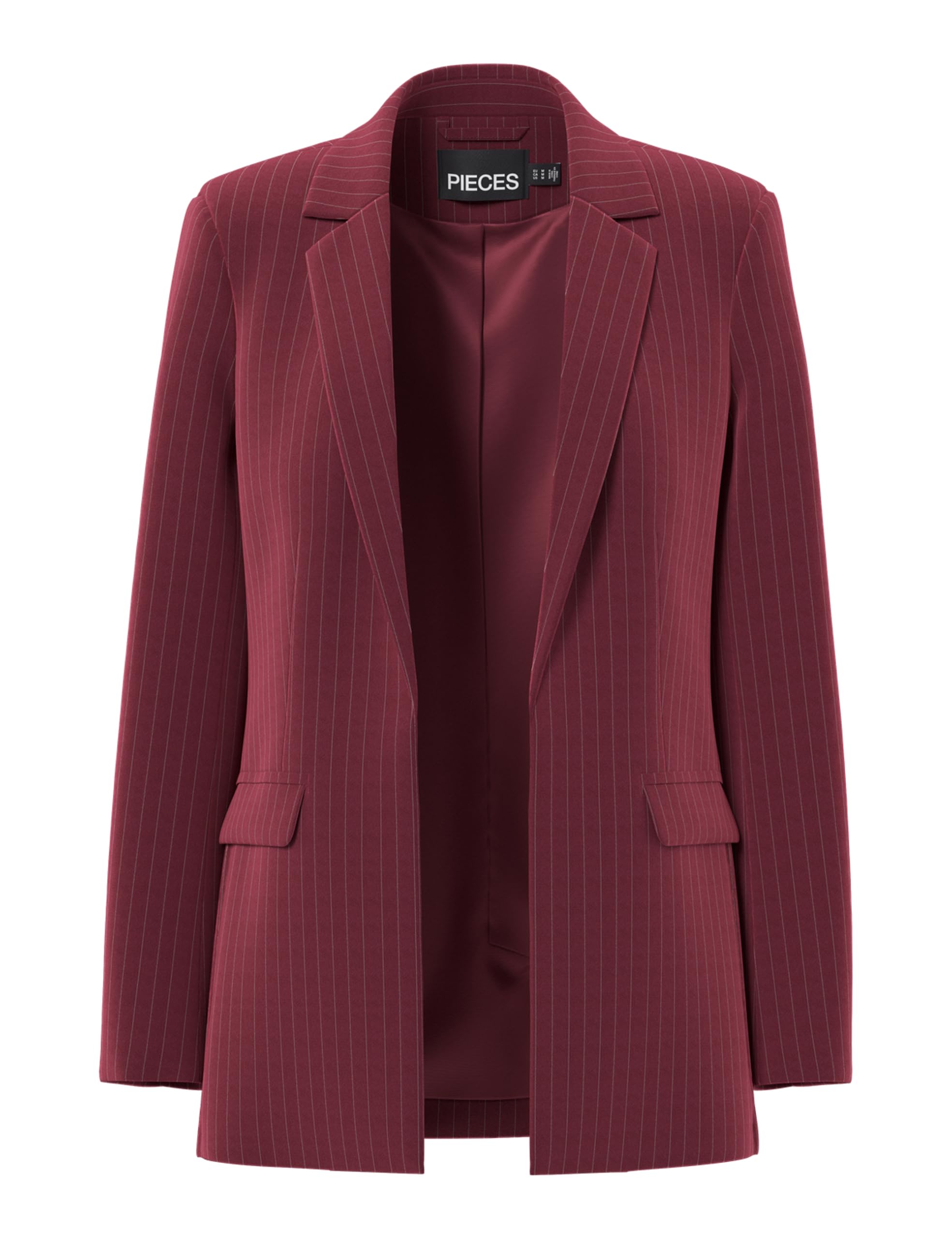 PIECES Pcbozzy LS Loose Striped Blazer Noos BC, Tawny Port, L