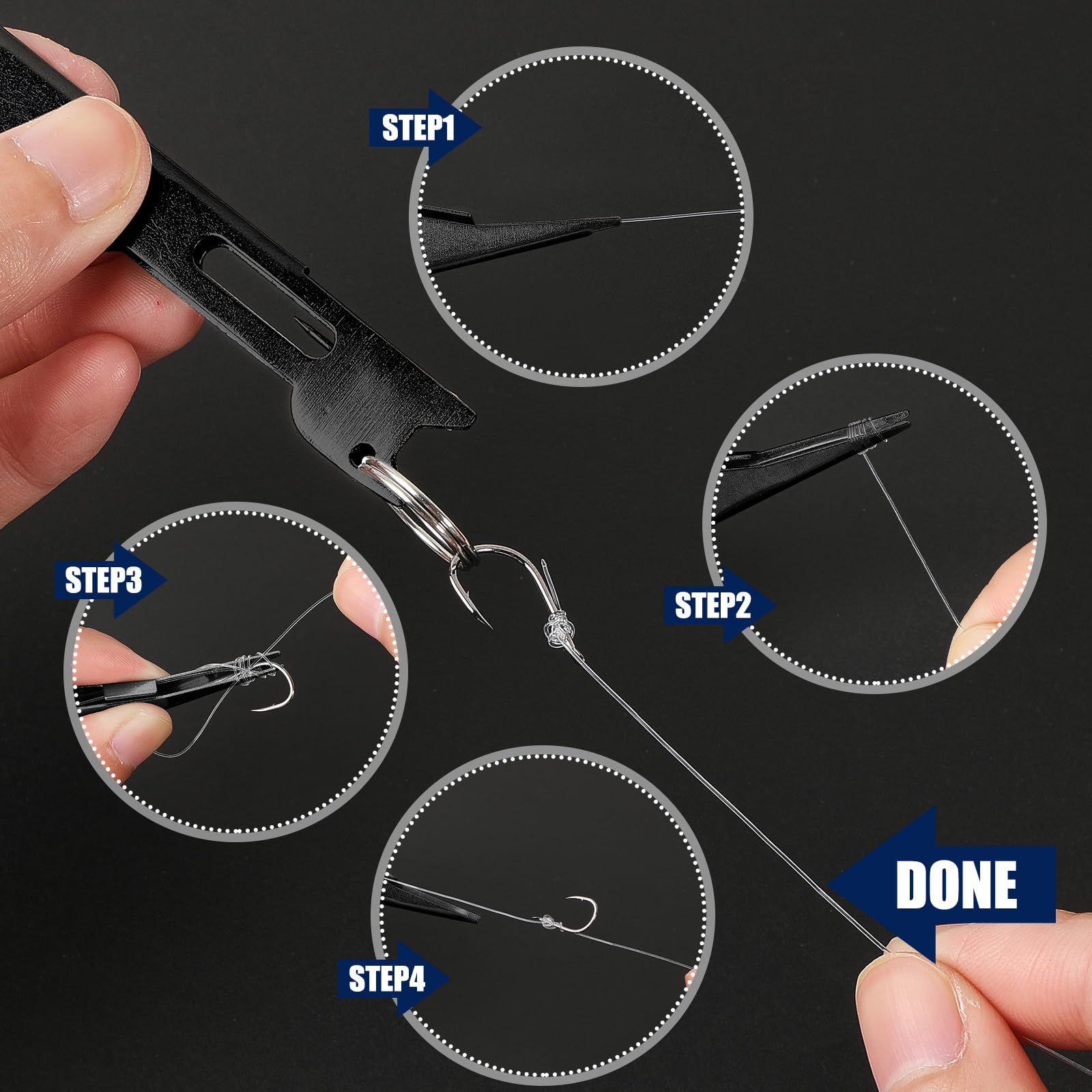 Deekin Fishing Nail Knot Tying Tool - Quick Tie -4 Deekin Fishing Nail Knot Tying Tool - Quick Tie -4