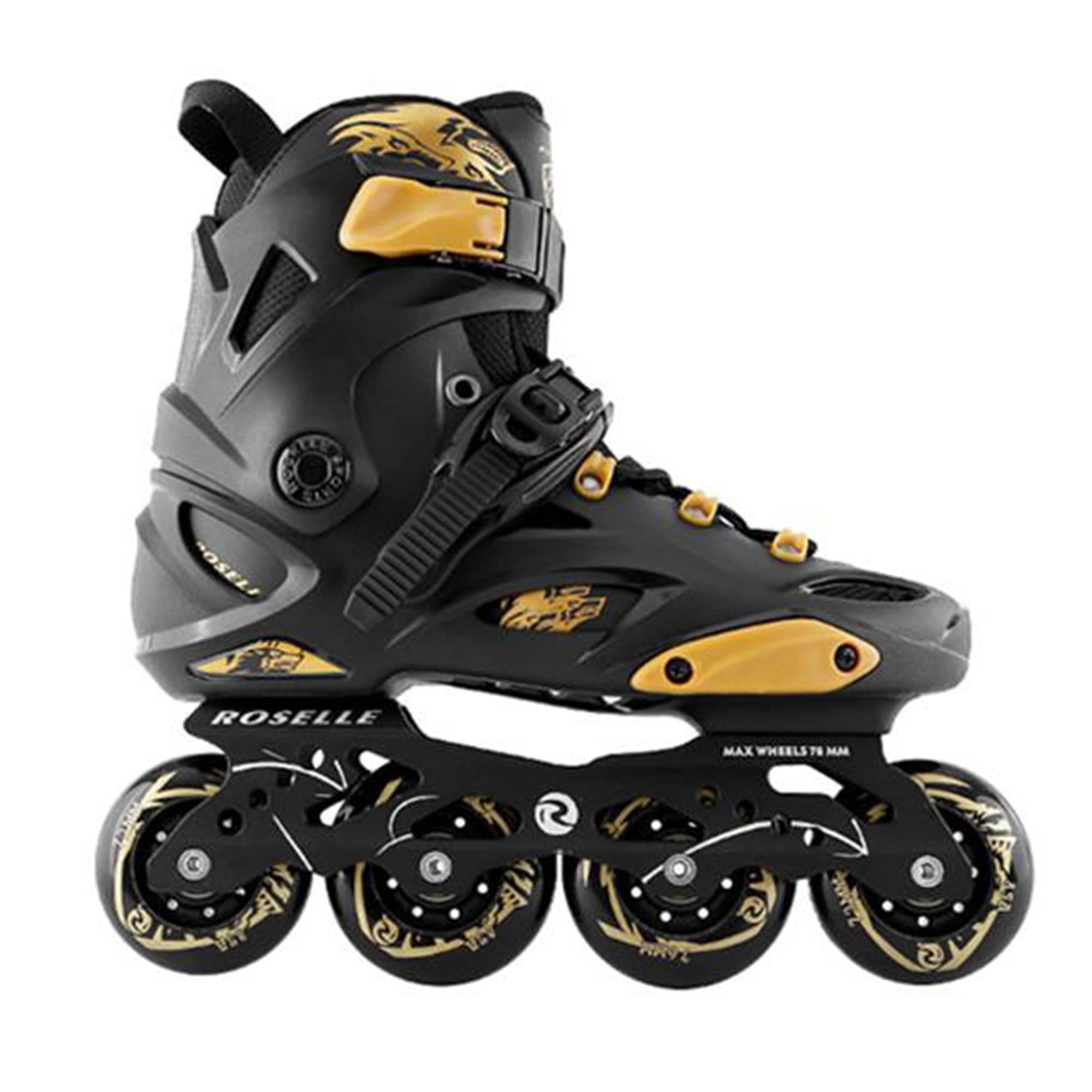 Rollers en Ligne pour Adultes, Patins à roulettes de Sport Professionnel, Bottes à roulettes à Une Rangée, Patins à Roues Alignées de Fitness en Plein Air pour Hommes et Femmes-Black||36