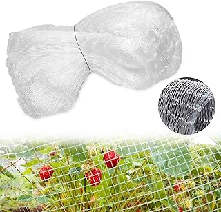 Filet Poules Anti Oiseaux 3 x 10m, Protection Réutilisable Pour Volière, Balcons, Jardins, Clôtures, Vergers, Potagers - Anti Pigeon (Blanc)
