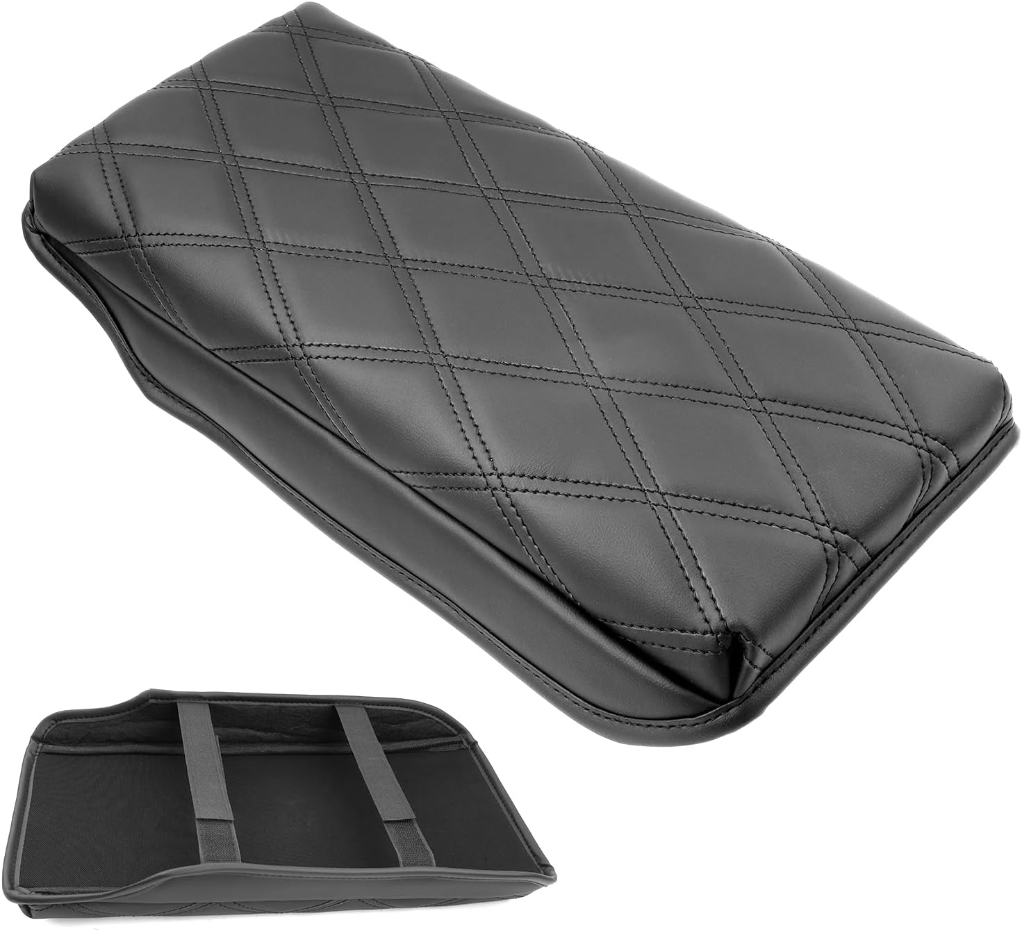SXCY for 2023-2025 2026 Toyota Crown Signia Armrest Cover Pad for Toyota Crown Signia Accessories 2023-2025 2026 Crown Signia Center Console Cover Cushion Middle Console Cover (Add-Pad Black Line)