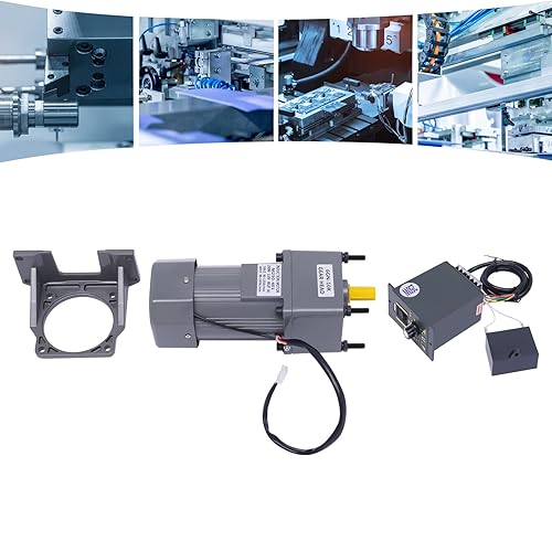 Miniatura 8 de Motor reductor de engranajes variable ajustable de 250W 10K AC110V 135RPM con controlador de velocidad para la industria