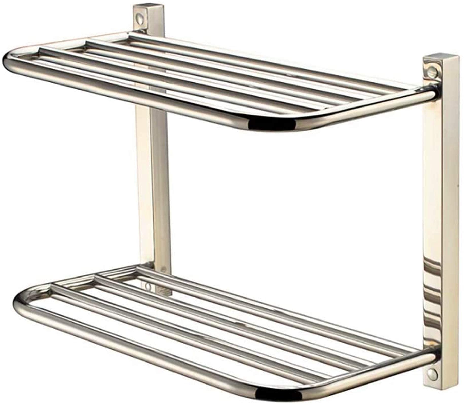 ZQFIDFYR Heated Towel Rail Rails Electric Towel Warmer Rack, Hot Towel Warmer for Bathroom, Wall Mounted Heated Towel Rack Storage Shelf 304 Stainless Steel Chrome (Hardwiring)