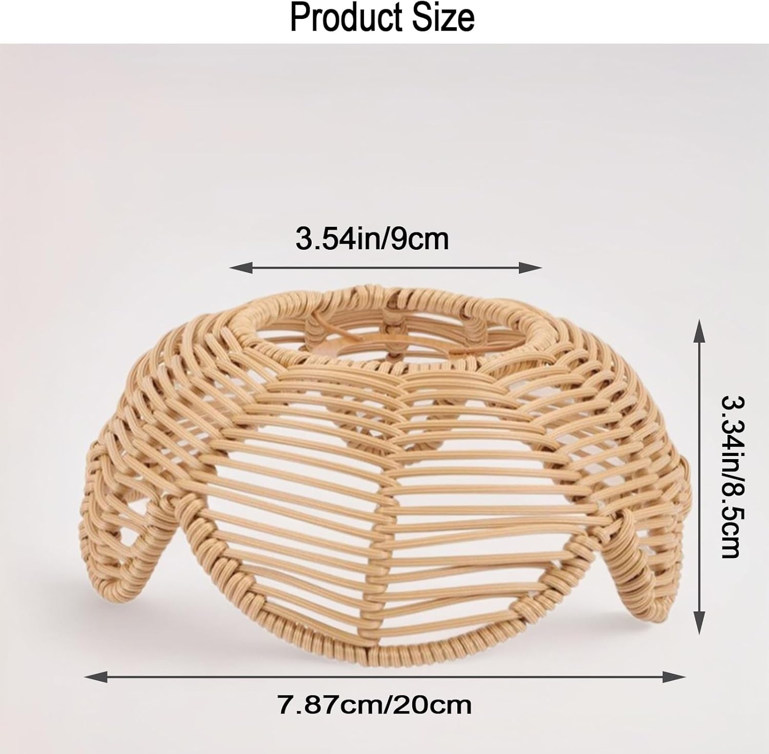 Boho Rattan Lamp Shade, Shuwea 3Pack Lotus Flower Shaped Wicker Woven Lampshades, Replacement Light Covers for Pendant Lights Ceiling Lights Table Lamps Floor Lamps Wall Sconces