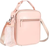 Vista 1 de yookee home Lonchera para niños, loncheras aisladas, loncheras para niños, bolsa de almuerzo térmica pequeña para la escuela, color rosa