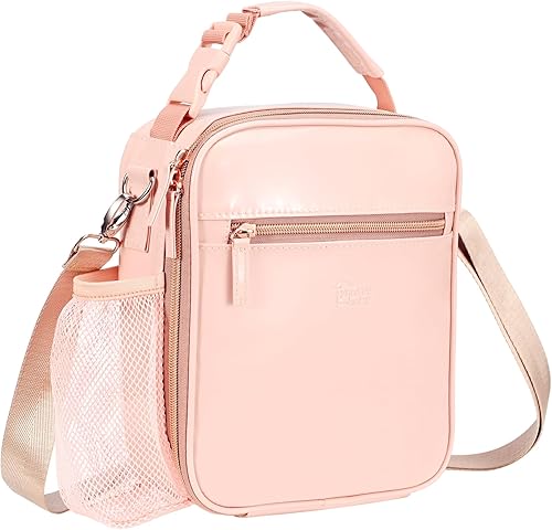 yookee home Lonchera para niños, loncheras aisladas, loncheras para niños, bolsa de almuerzo térmica pequeña para la escuela, color rosa