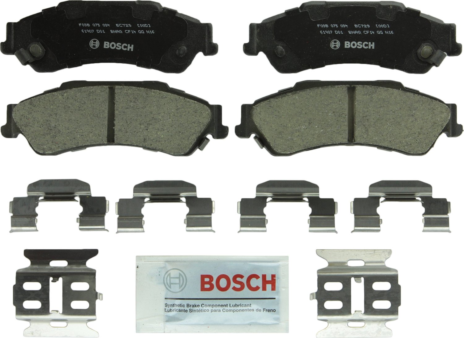 Bosch Automotive BP1078 QuietCast Premium Semi-Metallic Disc Brake Pad Set For: Subaru Forester, Legacy, Outback, B9 Tribeca, Tribeca, WRX, Front — view 204