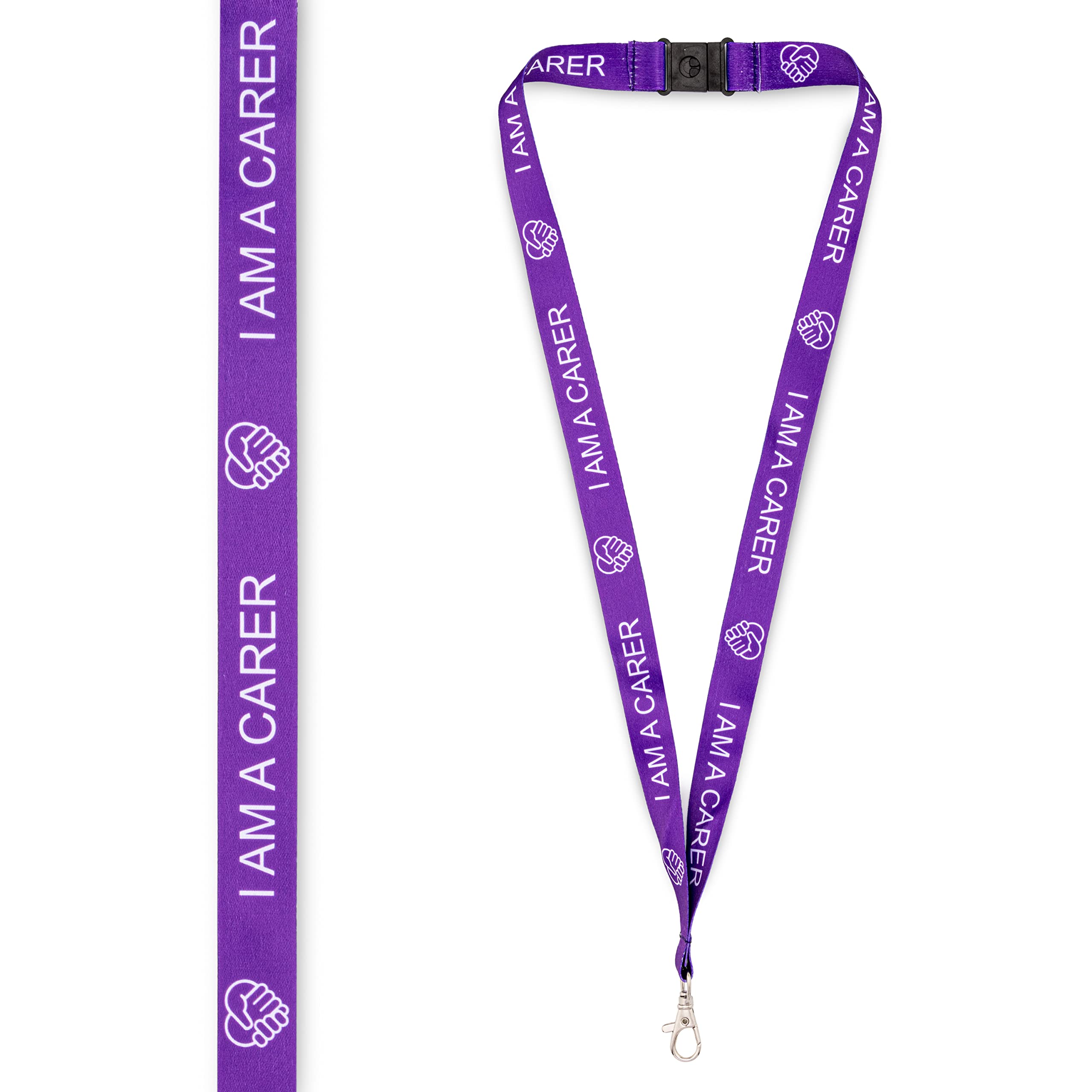 Medical Id Me Unisex Purple I Am A Carer Lanyard Carer Appreciation Awareness Nhs Care Worker Community (Purple)