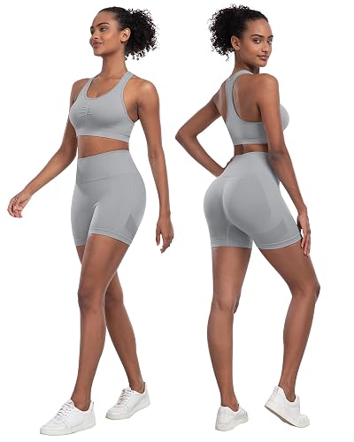 Workout Sets for Women 2 Piece - Seamless Yoga Outfits