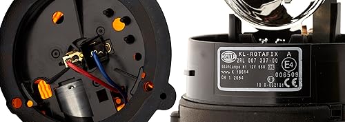 Miniatura 5 de HELLA 007337001 KL Rotafix - Luz de advertencia de baliza de montaje fijo, patrones giratorios, 12 V, ámbar