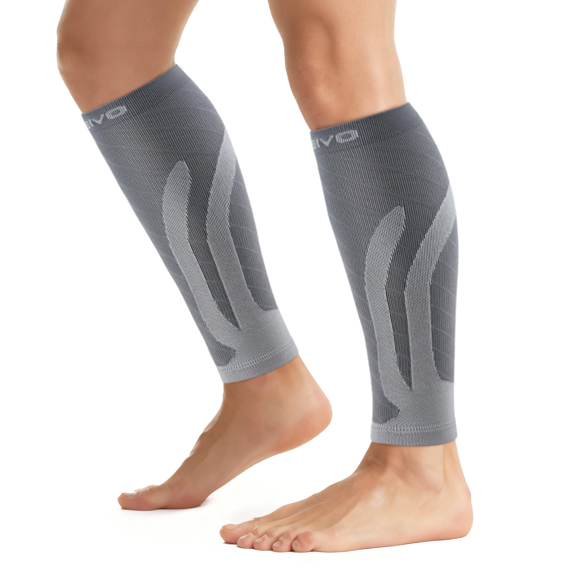CAMBIVO 2 Paia Polpaccera Compressione Uomo Donna, Calze Compressione | Gambaletti Compressione, Fascia Elastiche Polpaccio, per Corsa, Fitness, Sport, Calcio, Ciclismo, Circolazione, Vene Varicose