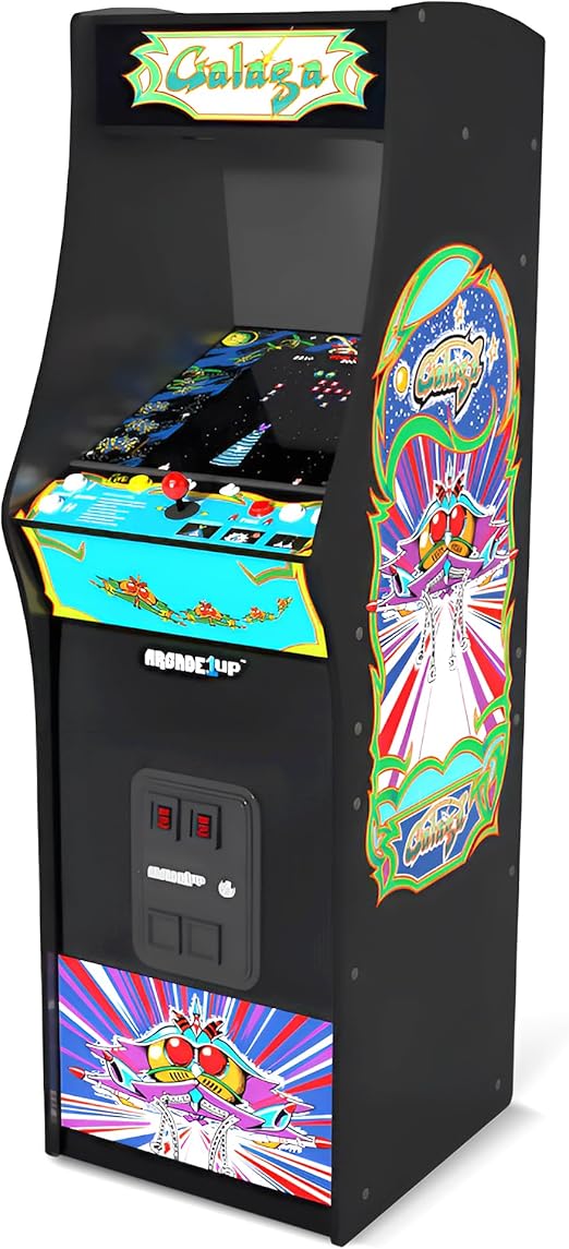 ARCADE1UP Galaga Deluxe Arcade Machine w/ 14 Classic Games, 17" Color Screen & WiFi Leaderboards - Indoor Tabletop Video Gaming