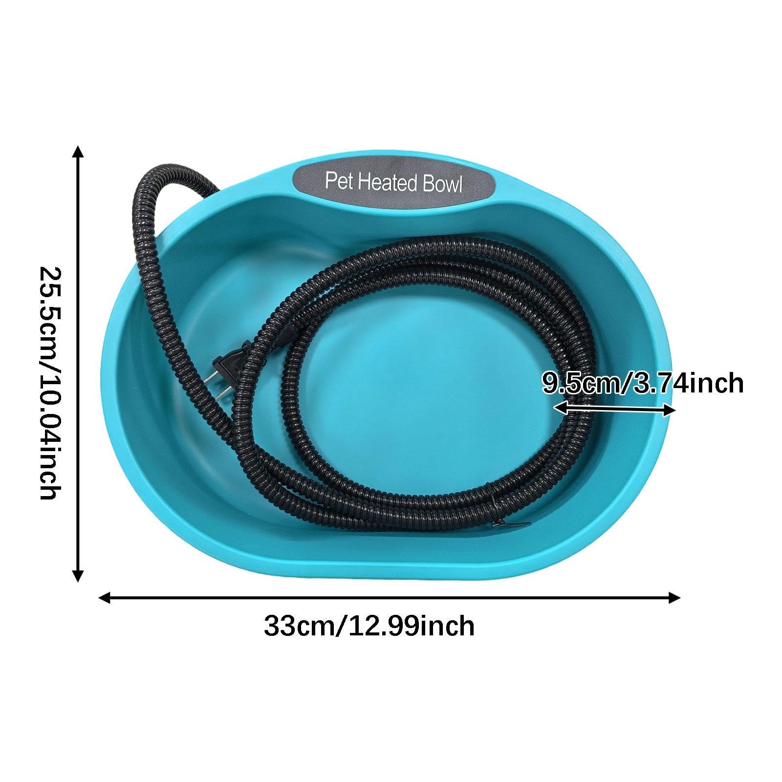 Tazón térmico para mascotas, cuenco de agua calentado termostático, cuenco térmico automático para perros, cuenco para beber a temperatura constante, material de polipropileno