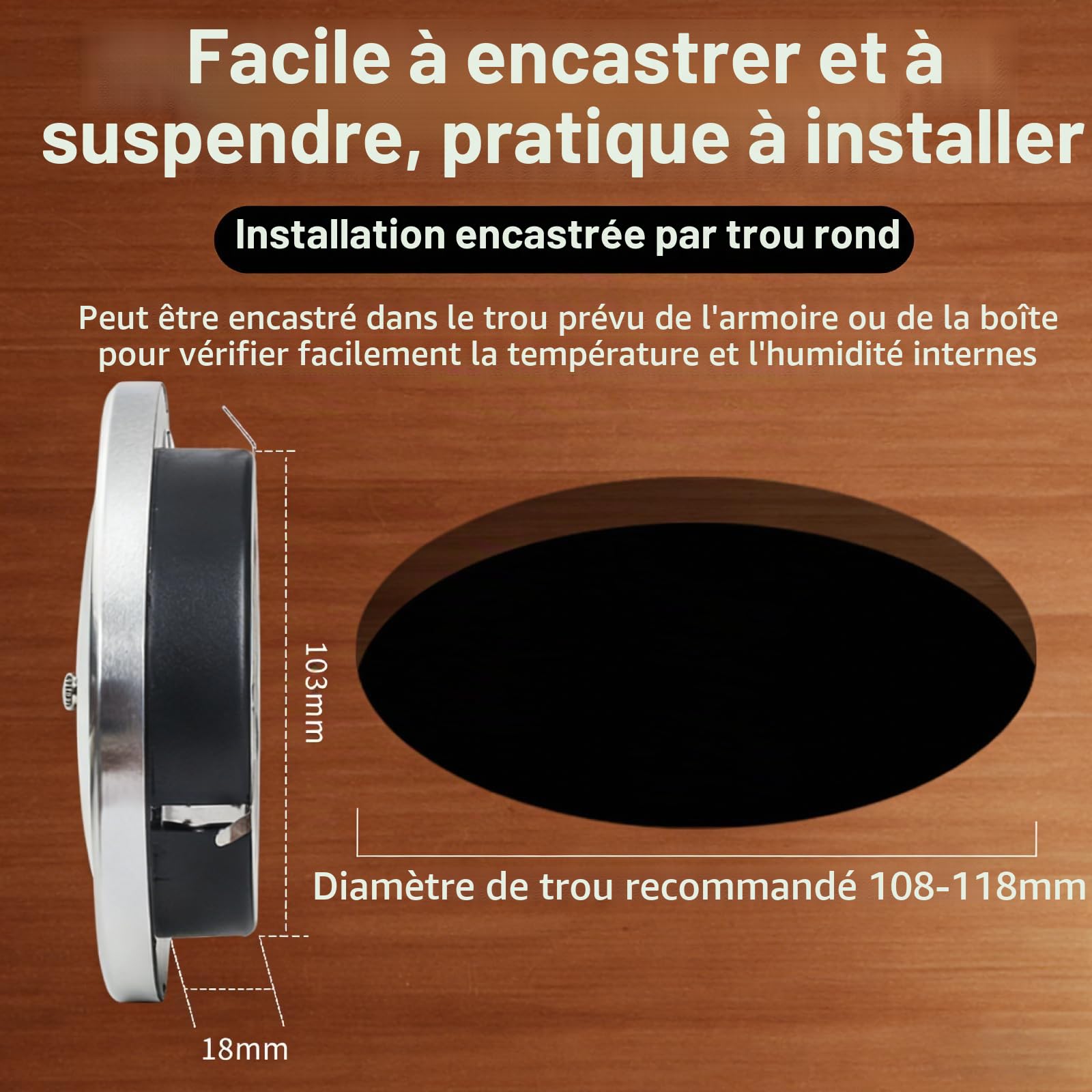 Station Météo Analogique, 3 En 1 Analogique Baromètre Hygromètre Thermomètre Pour Intérieur/Extéeieur, 15cm Fixation Murale Stations MéTéO BaromèTres En Alliage D'Aluminium Pour Les PréVisions MéTéO