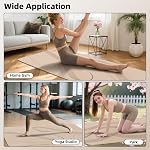 Yoga Mat High Density Exercise Mat, 76"x32"x0.27"Thick Wide & Large Yoga Mat for Women Men, Professional POE Workout Mat for Yoga, Pilates, Fitness & Stretching