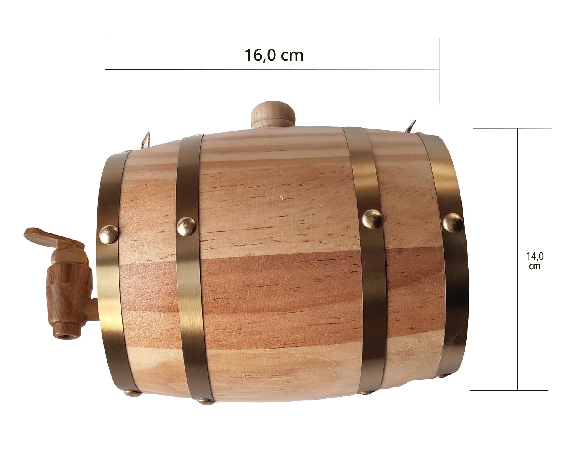 bernhardiner Rettsfass-Halsband, Whiskeyfass-Kit mit Fassornament, 1/2 Liter großes Fass mit verstellbaren Ringen