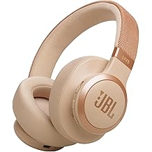 JBL Live 770NC - Wireless Over-Ear Headphones with True Adaptive Noise Cancelling with Smart Ambient, Up to 65 Hours of Battery Life, Comfort-fit Fabric Headband &amp; Carrying Pouch (Sandstone)