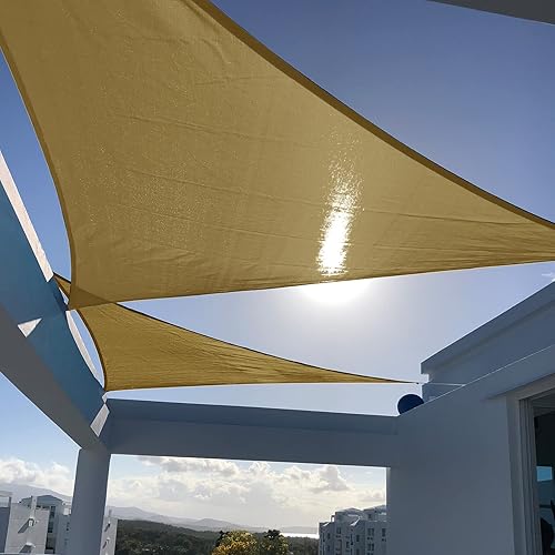 Parasol Sunny Guard triangular, bloqueo de rayos UV para patio o jardín