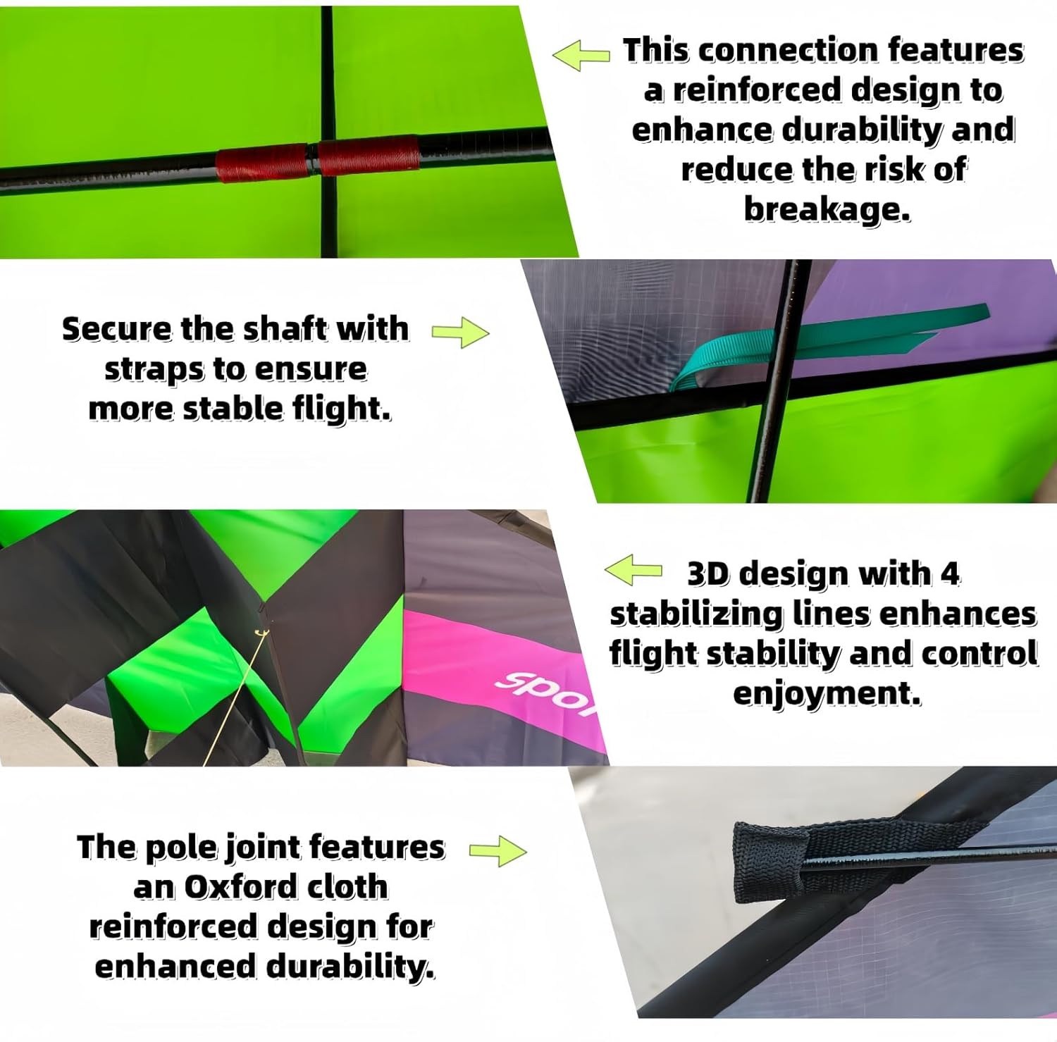 118.1-inch Giant Box Kite Adult Size Kite with Tassel Tail and 300-foot Flying Line | Perfect for Beach and Park Fun | Ideal