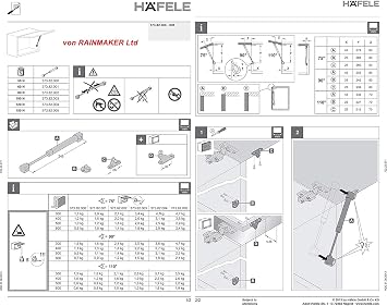 Hafele 120N Hydraulic Shock Absorber Spring Compression Support for Doors Cupboard Gas Piston for Kitchen Furniture Pneumatic Lift Spring Lid Stay Power Pack of 4, Grey, 0