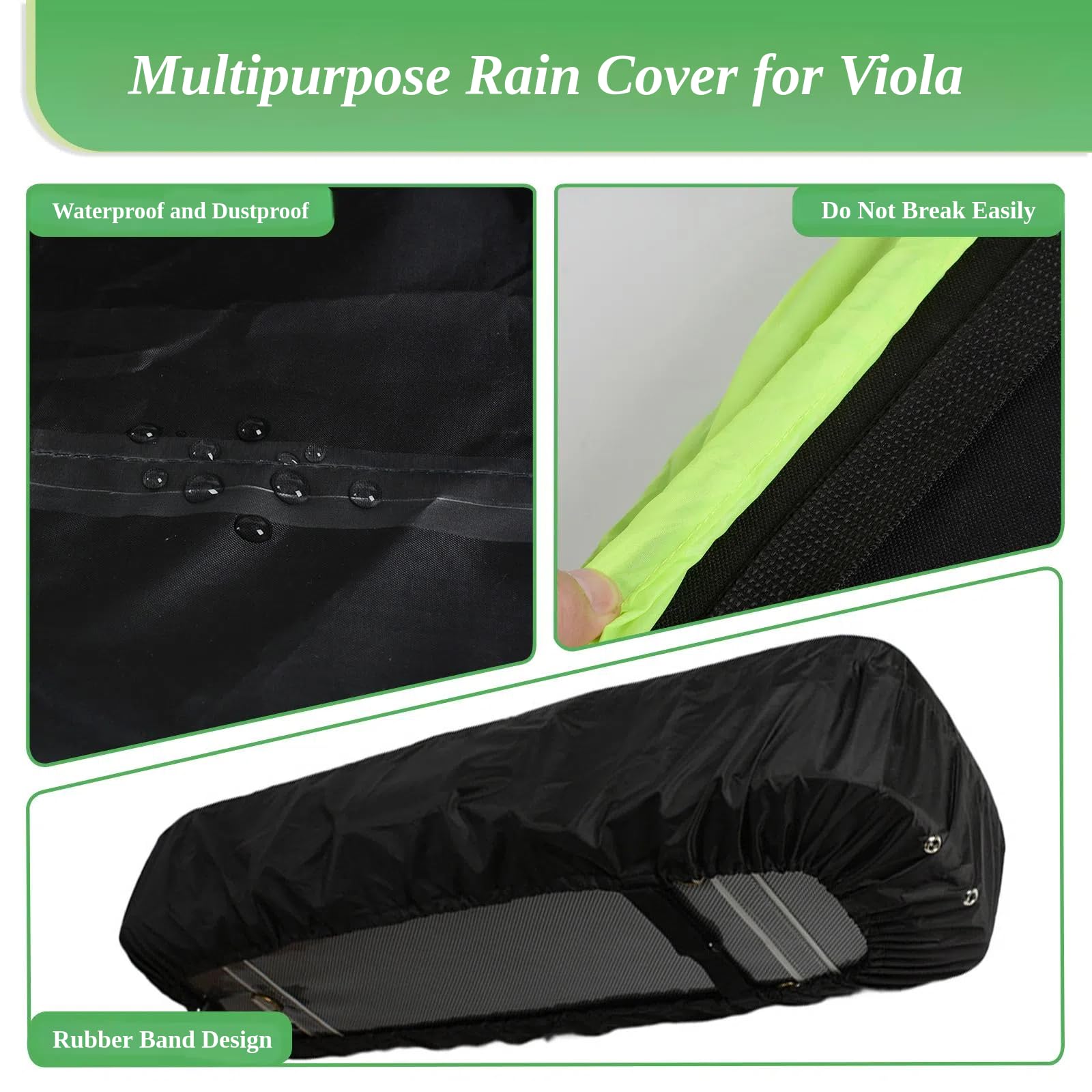 Generic Geigenkasten Hülle, Regenschutz, Violin Case Cover, Faltbar, Schwarz