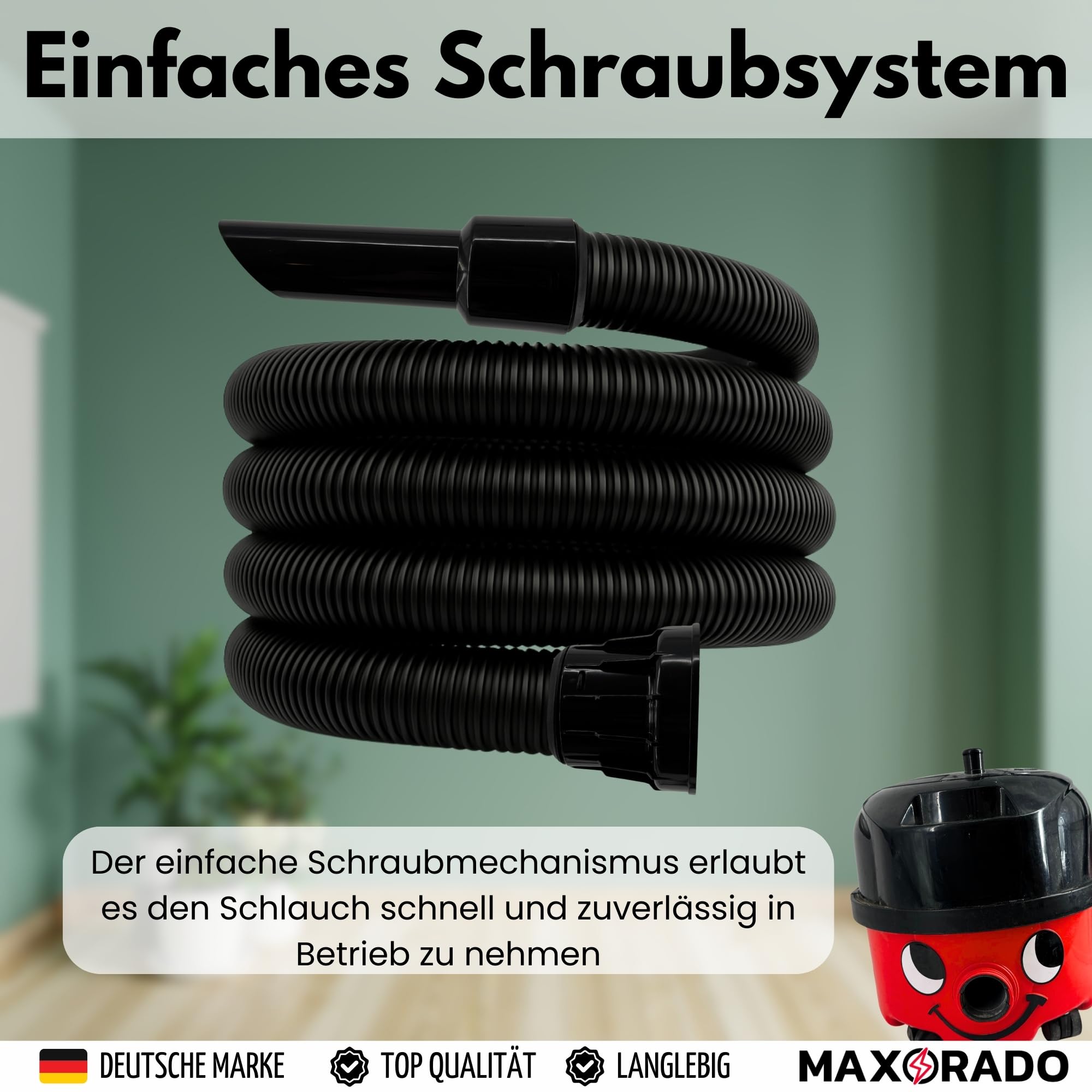 Staubsaugerschlauch für Numatic Henry Hetty James Basil David Edward George 2,5m I Staubsauger Schlauch 32mm Ersatzteil HVR200 NVH180 ‎NRV200 NRV200-22