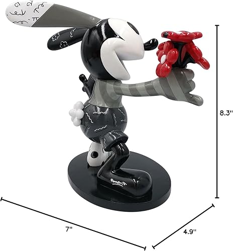 Miniatura 8 de Enesco Disney by Romero Britto Oswald - Figura de conejo de la suerte, 7 pulgadas, multicolor