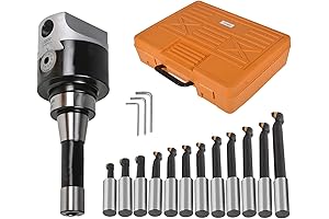 12-Pack Boring Head R8 Shank Carbide Boring Tool Kit