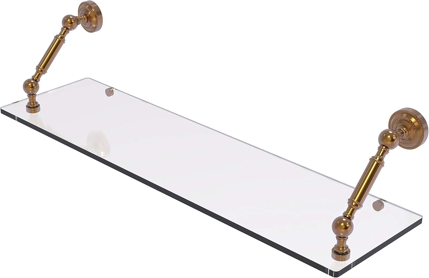Allied Brass DT-1-30 Dottingham Collection 30 Inch Floating Glass Shelf, Matte White
