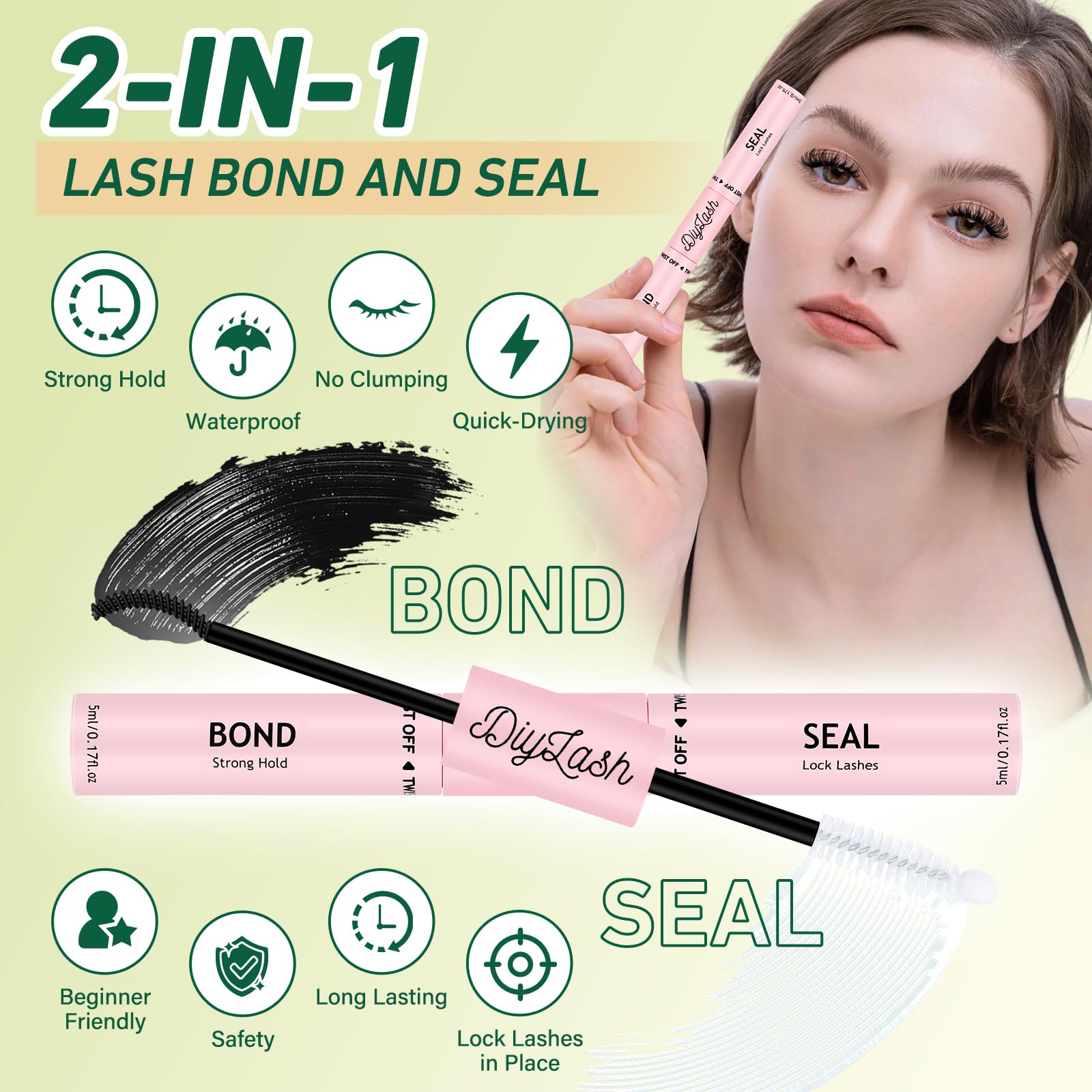 KEYYOU LASH Kit di estensione ciglia per ciglia fai da te 300 pezzi singolo Kit di estensione ciglia 60D80D100D D Curl 8-16MIX riccioli per ciglia con rimozione colla applicatore per principianti (Kit