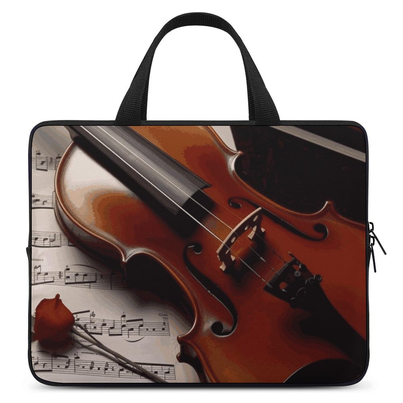 Sac ordinateur portable étanche motif violon pour PC et tablette