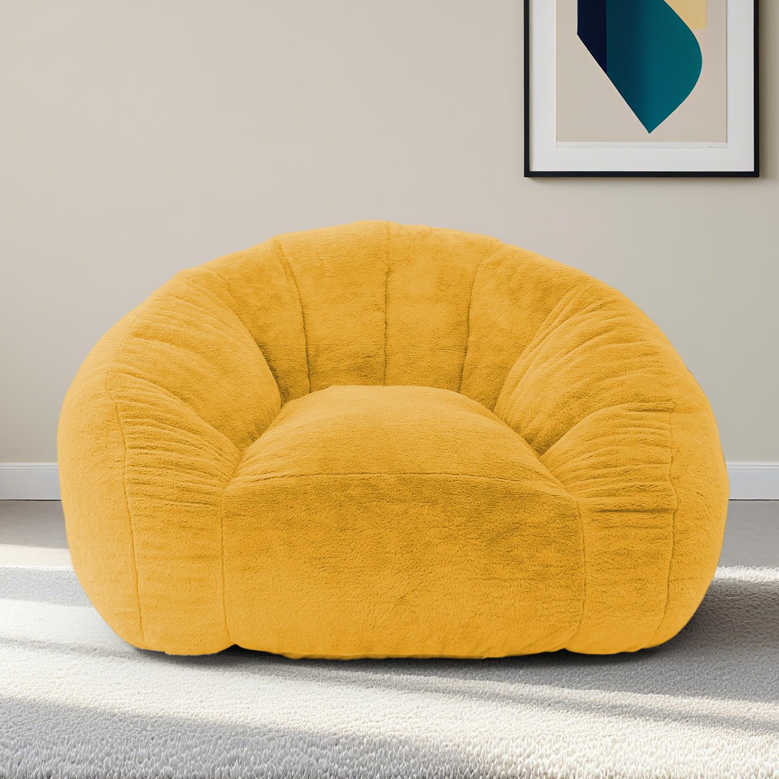 MUKAVA Faux Fur Oversized Bean Bag