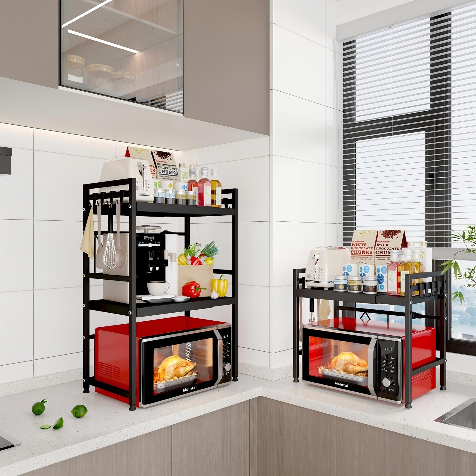 Etagere Micro Onde Extensible 42-64cm | ChefRack™ - Sans crochets – Mon Espace Rangement